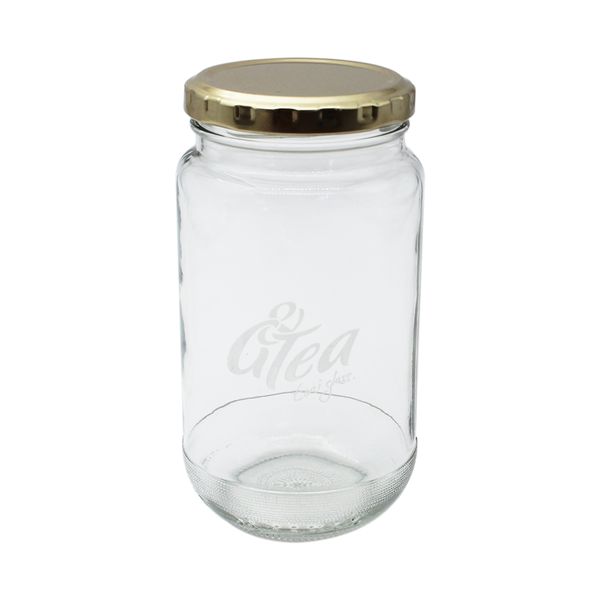 Toni Glass Engraved G &amp; Tea Jar (Set of 4)