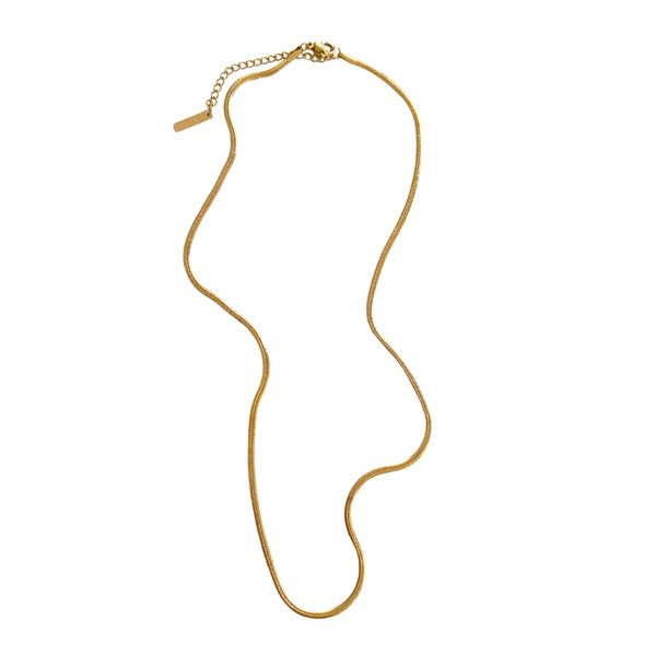 Jane Fields - 2mm Snake Chain Necklace - 16 inch - Gold