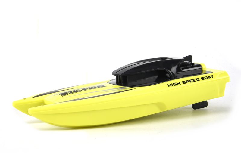 RC Leading R/C Speedboat 2.4GHz - Yellow (24.5cm Long)