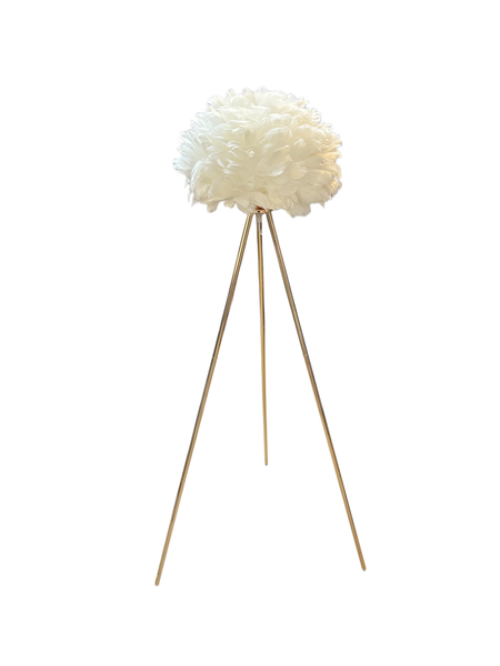 Floor Lamps With Feather Shades Can Be Used For Home Décor