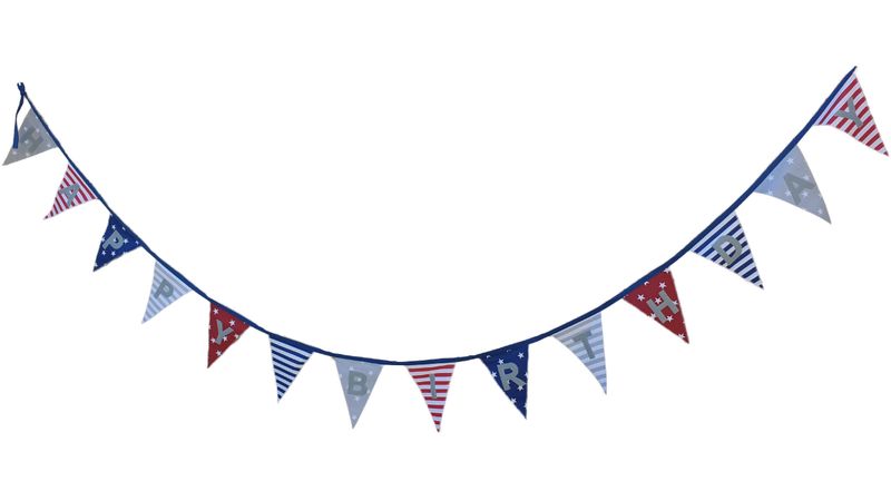 Happy Birthday Bunting stars and stripes
