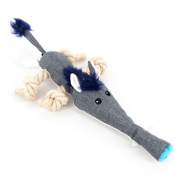 Plush and Rope Dog Chew Toy - Warthog