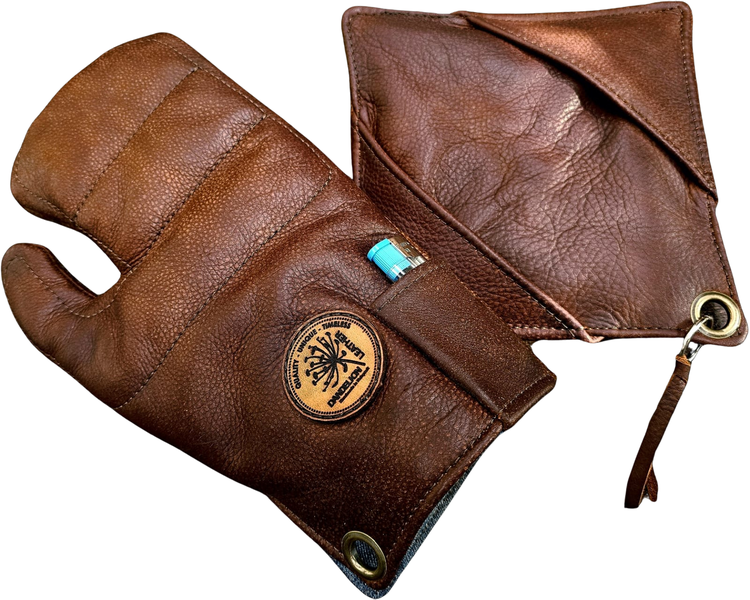 Leather Braai Glove Set -Dark Brown