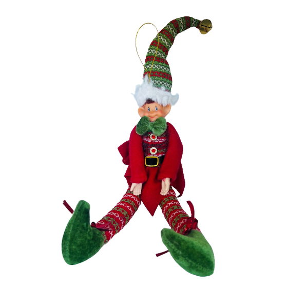 Christmas Poseable Traditional Elf (40cm)