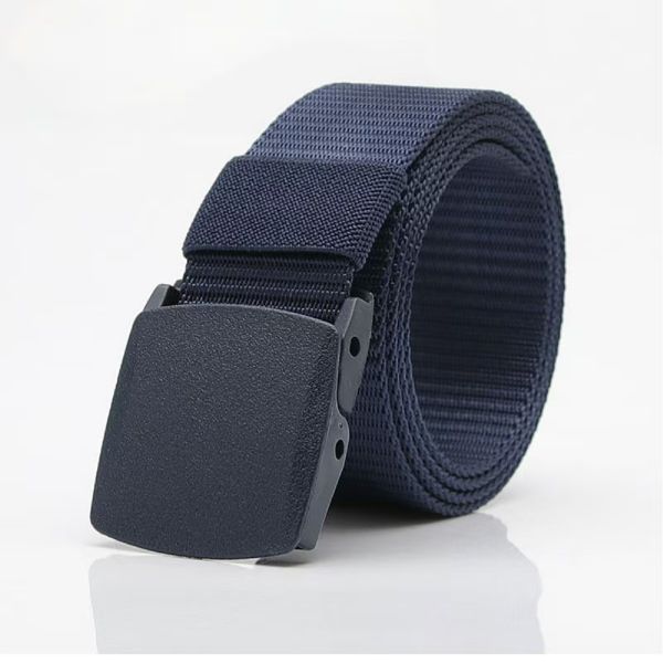 Plastic Buckle Hypoallergenic Radiation-Free Multifunctional Belt Navy Blue