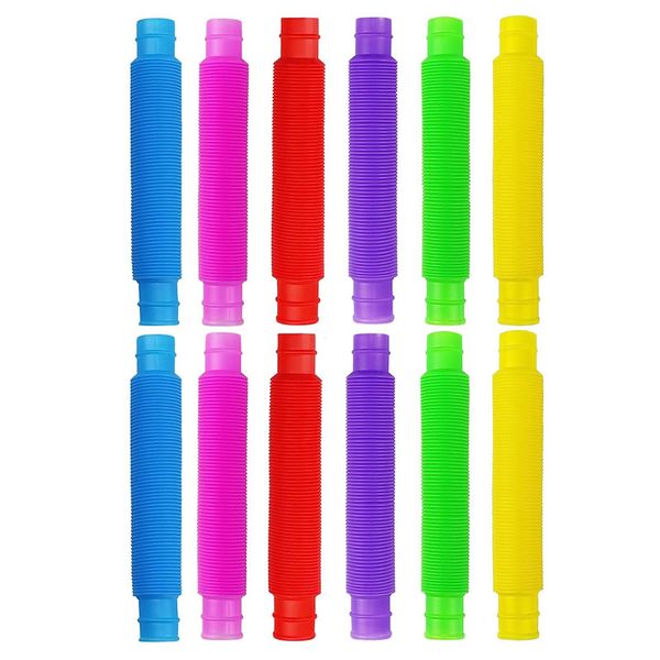 12 Piece LED Pop Fidget Tubes