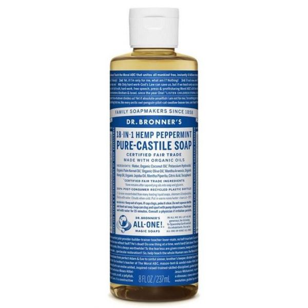 Dr Bronner Peppermint Pure-Castile Liquid Soap 237ml