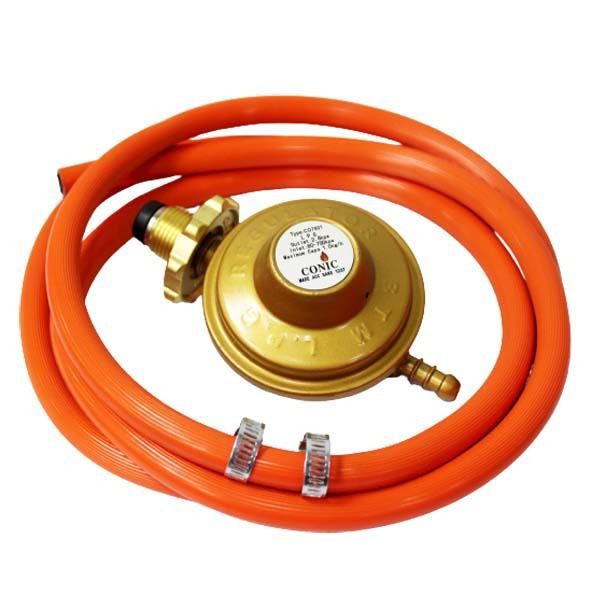 Bullnose Regulator With 2M Gas Pipe For 9KG, 19KG and 48KG Cylinders