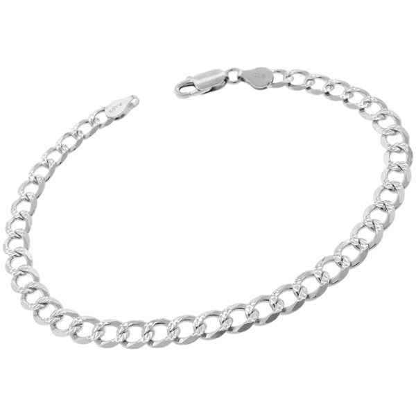 19cm Mens' Bracelet With Link Chain Design - Silver
