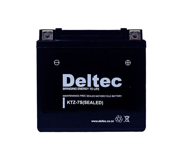 Motorcycle Battery - Deltec 6.5A/H:FB-KTZ-7S