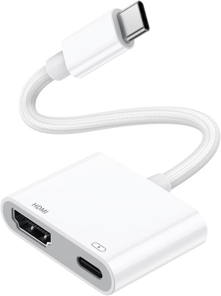 4K USB-C To HDMI Screen Mirroring Adapter With 100W Charging Plug &amp; Play