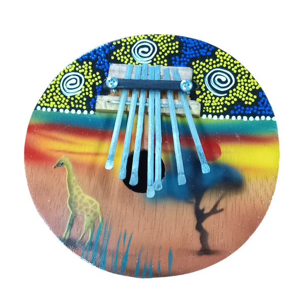 Kalimba Mabira Thumb Piano 7 Keyes Coconut Shell - Elephant