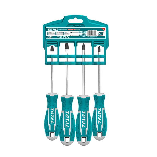 Total Tools Screwdriver Set 4Pcs (2 Sets)