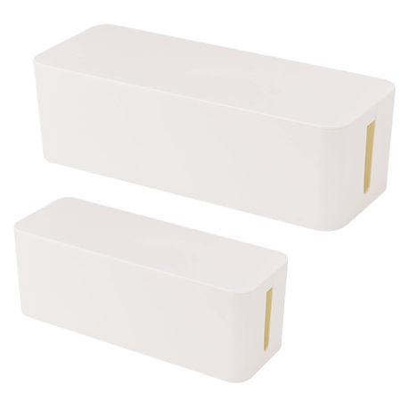 Chenshia Cable Cord Management Box, Large & Medium Tidy Case Set - 2 Piece Image