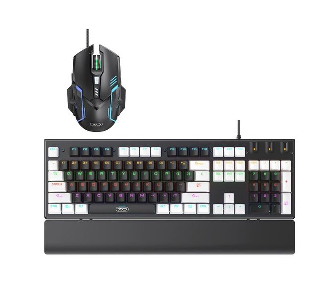 XO KB-06 Wired Mechanical-Style Gaming Keyboard 104 Keys, Mixed Backlight