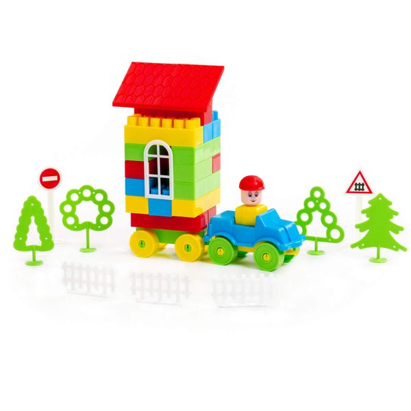 Construction Building Block Set in Container 71 Piece