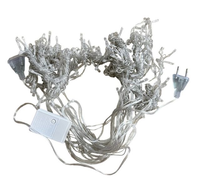 Super Electronics ZYF-D137 3m x 2m White LED Fairy Light Curtain