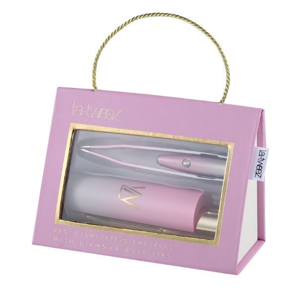 La - Tweez - Pro Illuminating Tweezers - Pink Ombre &amp; Carry Case