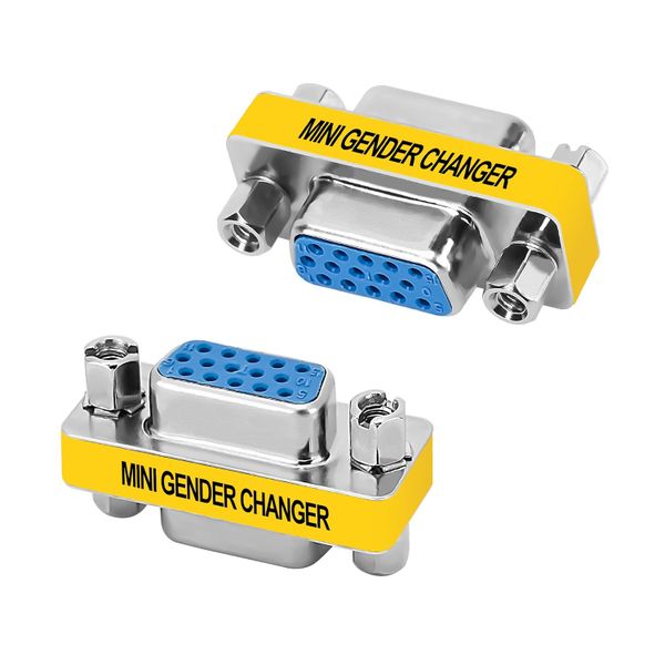 PTech VGA Female to Female Adapter 15 Pin Gender Changer