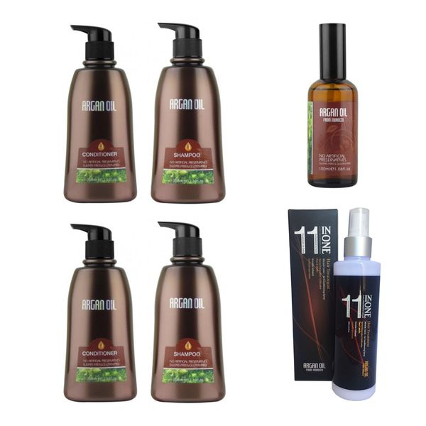Moroccan Argan Oil 6 Pack, Shampoo, Conditioner 750, Argan Oil, 11 in One