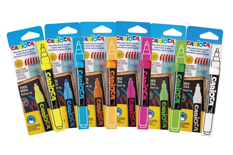CARIOCA Chalk Markers - Box 12 Multicolor