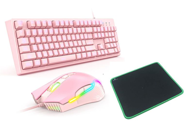 ONIKUMA G25+CW905 Wired Keyboard Mouse Set with Mouse Pad