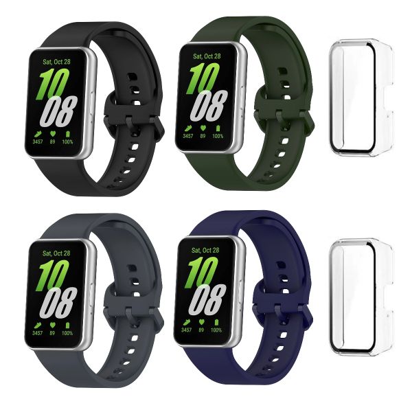 Gkllonve -Compatible with Samsung Galaxy Fit 3 -Watch Strap &amp;Case Set, 6Pcs
