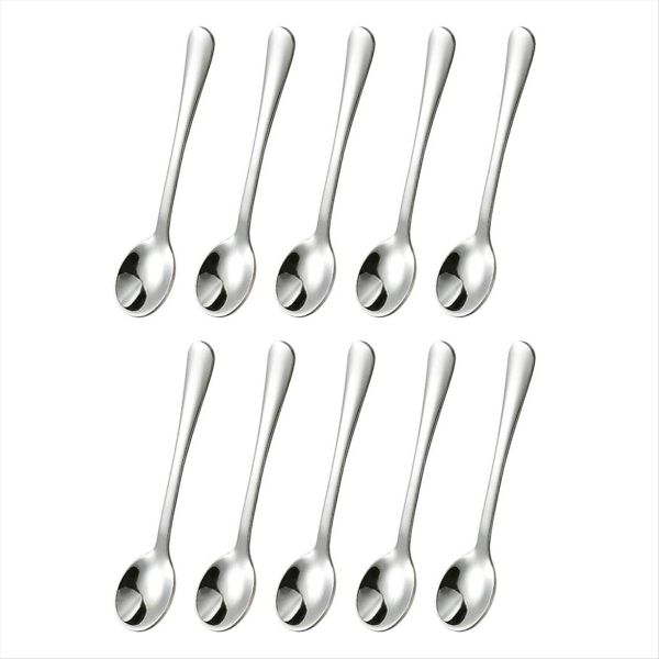 10 PCS Condiment Spoons Stainless Steel Mini Spoons 3 Inches Cute Small Spo