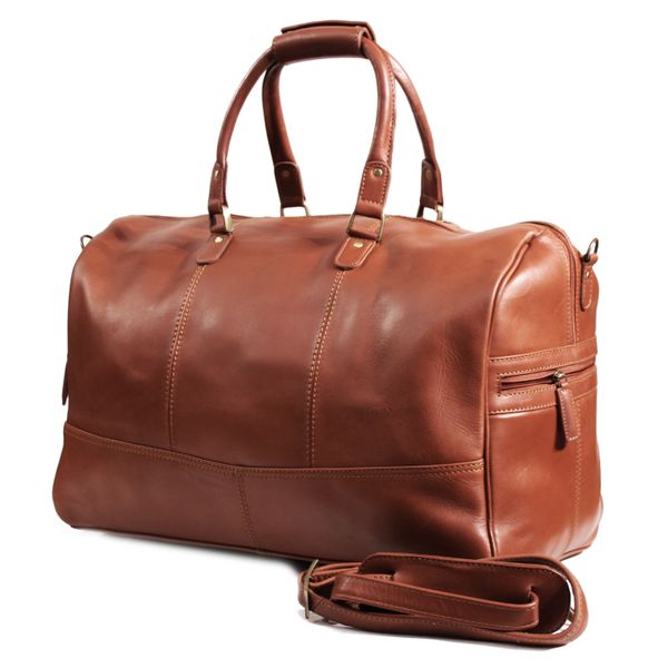 NUVO - SM-Terence Leather Overnight Bag - Tan
