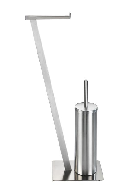 Wenko - Freestanding Toilet Brush - Lirio - Stainless Steel Matt