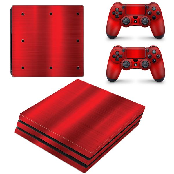Decal Skin Compatible with PS4 Pro - Chrome Silver (Textured) (Decal Only)