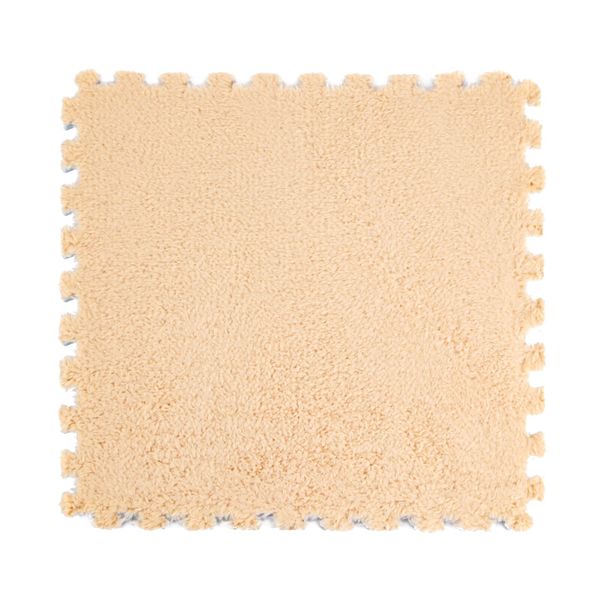 Interlocking Carpet Shaggy Soft EVA Foam Mats Fluffy Area Rugs 16 Pieces
