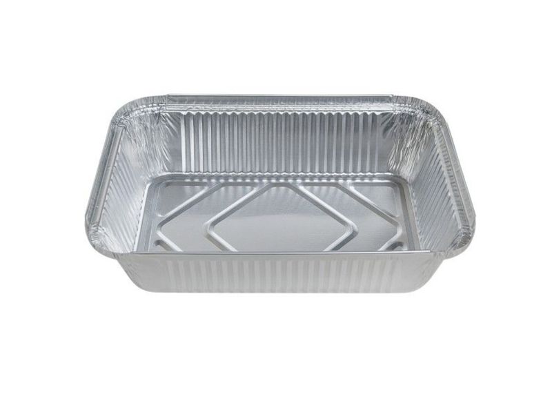 5Piece - Aluminum Foil Disposable Food Box - Silver