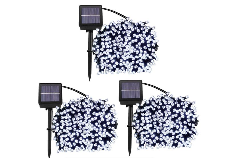 3 X 100Bulbs Solar Powered LED Decorative Fairy Lights