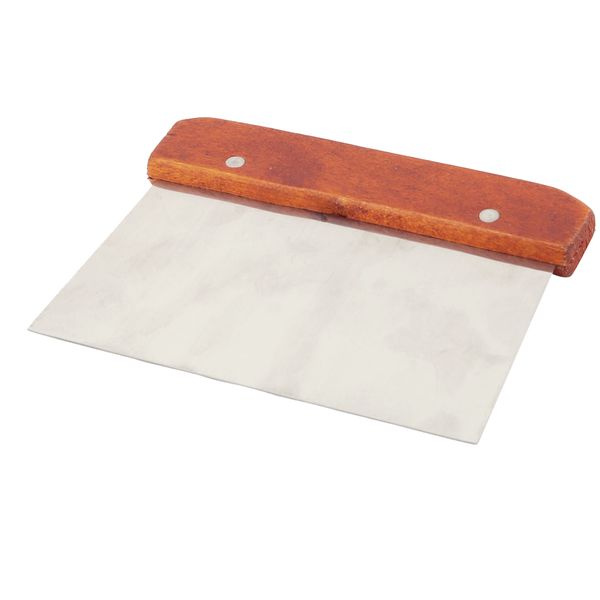 Dough Scraper/Cutter 15x11.5cm Stainless Steel Blade With Wooden Handle