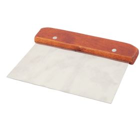 Dough Scraper/Cutter 15x11.5cm Stainless Steel Blade With Wooden Handle ...