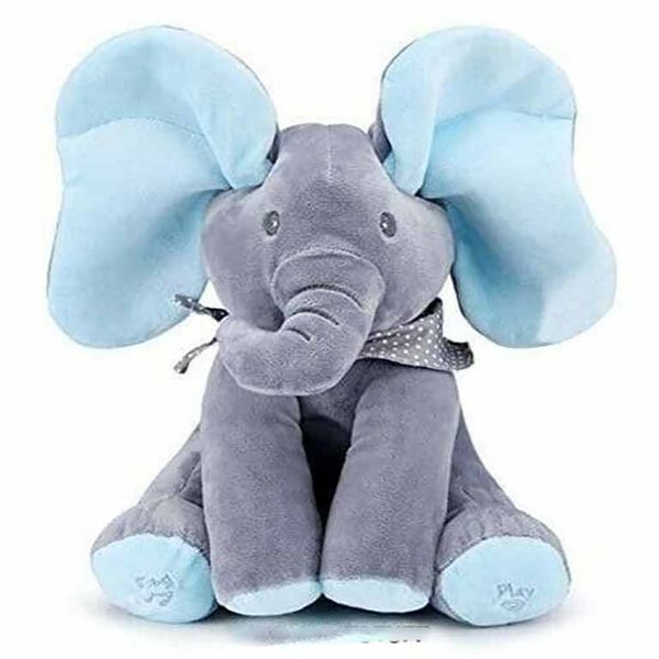 Peek-a-Boo Elephant Stuffed Doll Animated Plush Toy