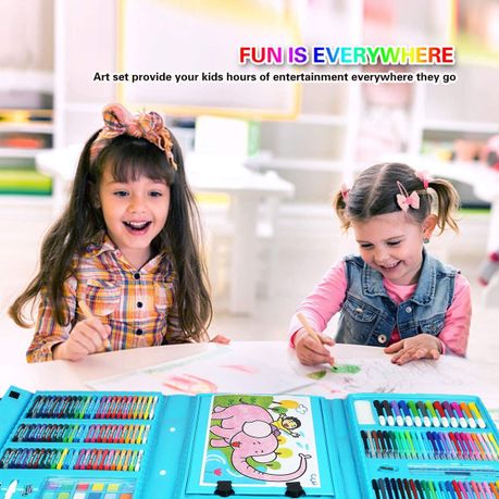 208 Pieces Art Supplies Kids Art Set Drawing Kit Coloring Case Kit