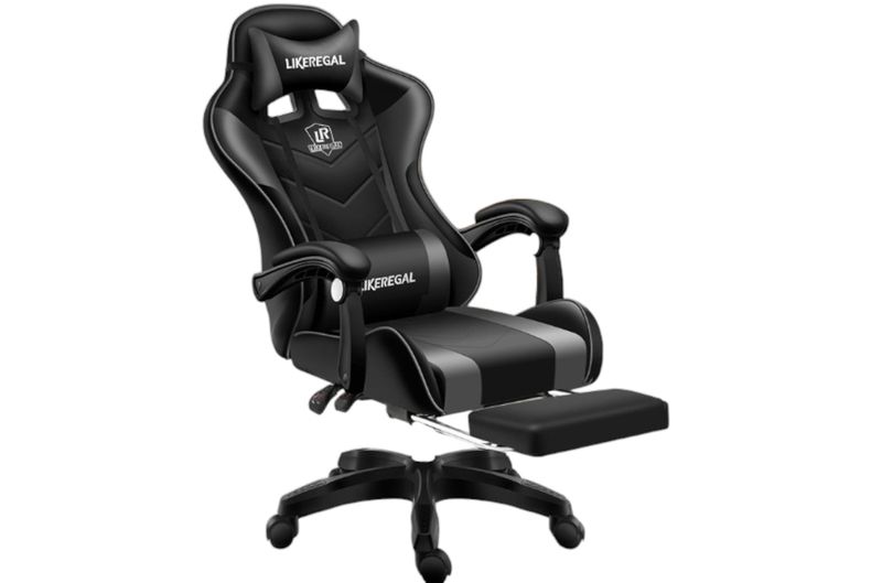 Ergonomic Gaming Office Chair with Adjustable Backrest Armrest Footrest