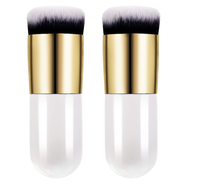 2 Pieces Foundation Brush Chubby Makeup Brush Kabuki Makeup Brush Travel