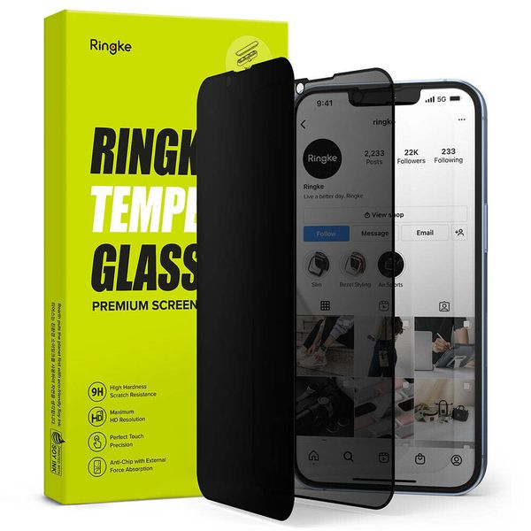 Privacy Premium Tempered Glass Screen Protector for iPhone 14 / iPhone 13 Pro / iPhone 13