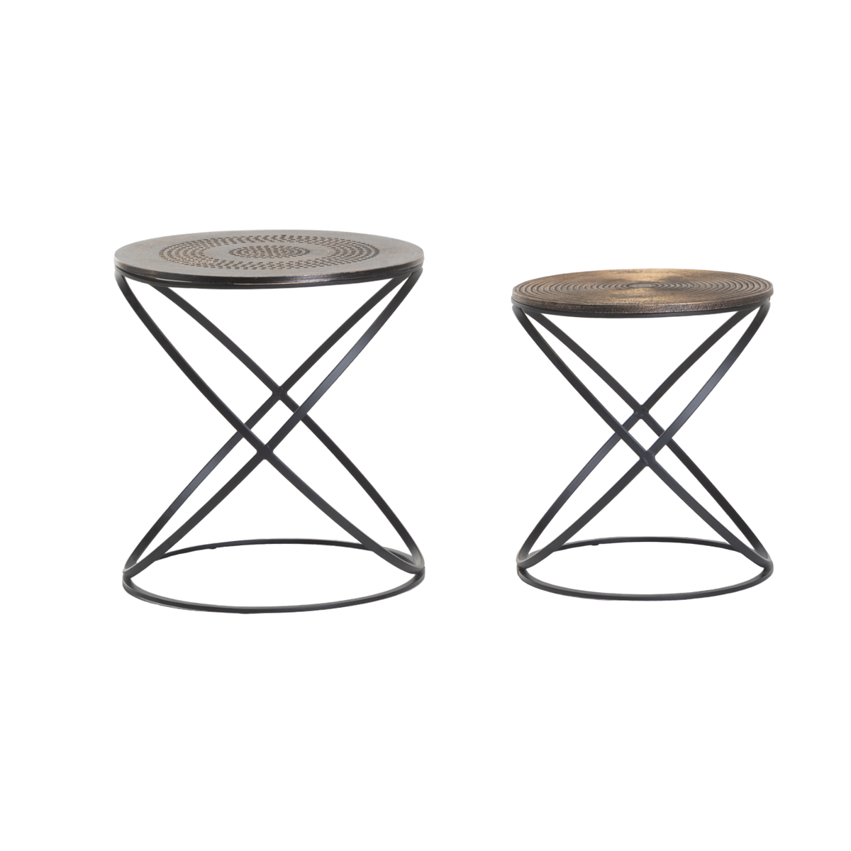 Dawson Steel & Wood Side Tables Set of 2 Shop Today. Get it Tomorrow!