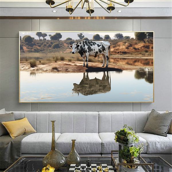 Canvas Wall Decor - Tranquil Nguni Cow - 0546