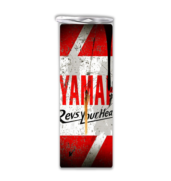15 oz Skinny Tumbler with straw &amp;lid-Double Wall-Yamaha
