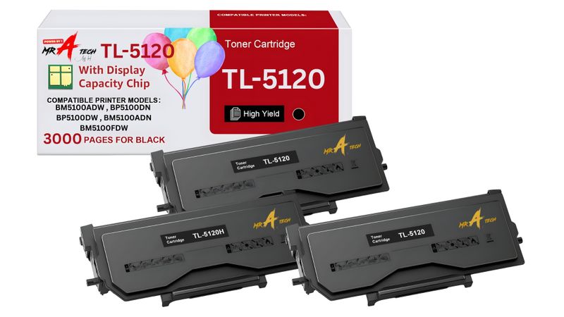 Black Toner Cartridge Compatible with Pantum TL-5120 / TL-5120H 3K Page X 3