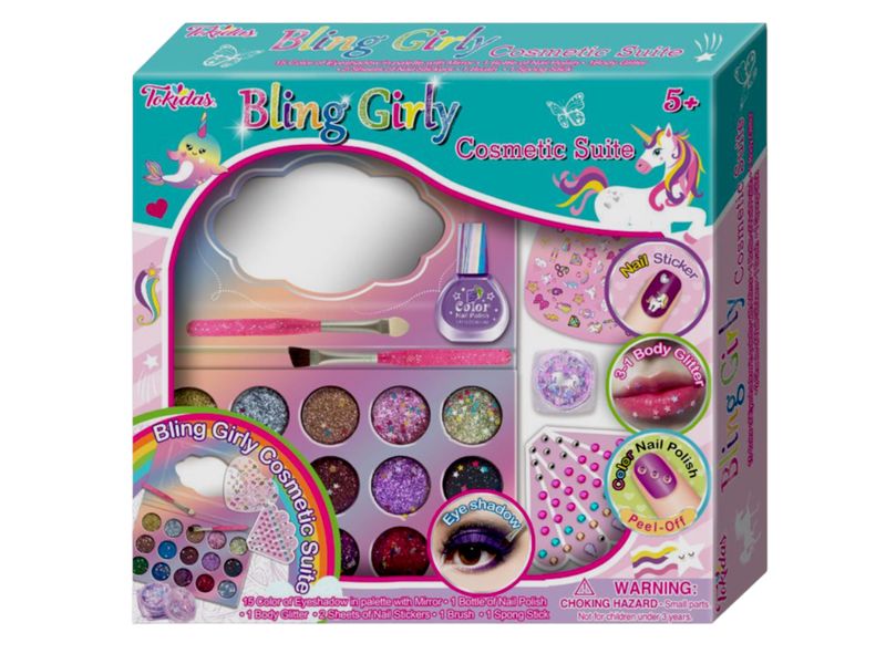 Tokidas Bling Girly Cosmetic Suite - Unicorn Theme Makeup Kit