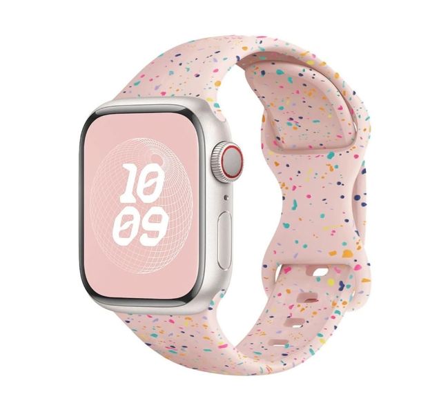 Compatible With Apple iWatch Color Chip Silicone Strap 9th Generation SE46