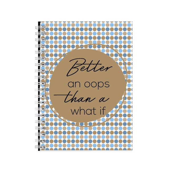 Oops A5 Notebook Spiral Lined Motivational Sayings Graphic Notepad Gift 153