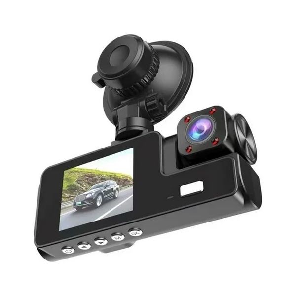 Dual-Lens 1080P Dash Camera W/ Night Vision &amp; Wide-Angle Recording
