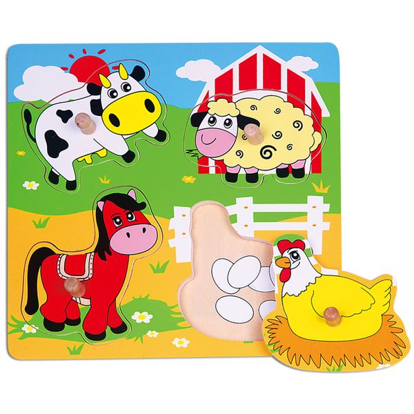 VIGA Farm Animals Flat Puzzle